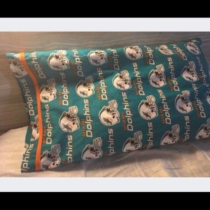 Handmade Miami Dolphins Pillowcase